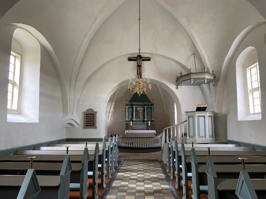 Kirkerummet i Ørslev i kirke Kirkerummet i Ørslev i kirke
