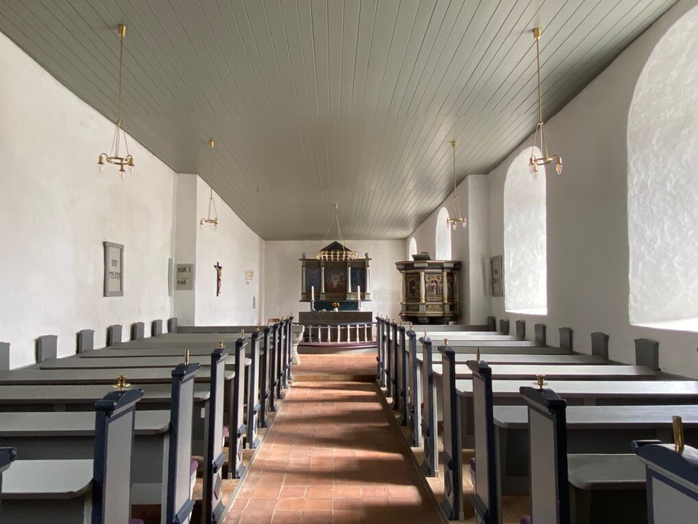 Kirkerummet i Udby kirke Kirkerummet i Udby kirke