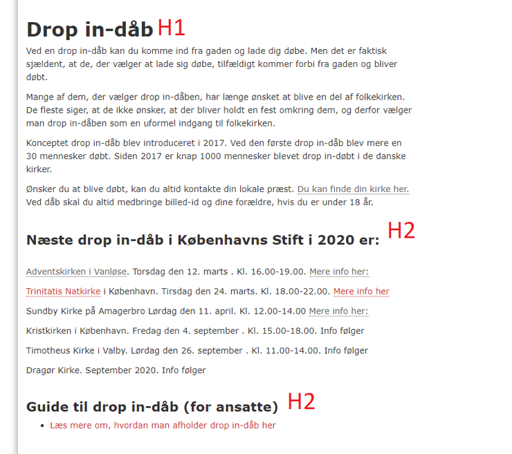 Drop in dåb 