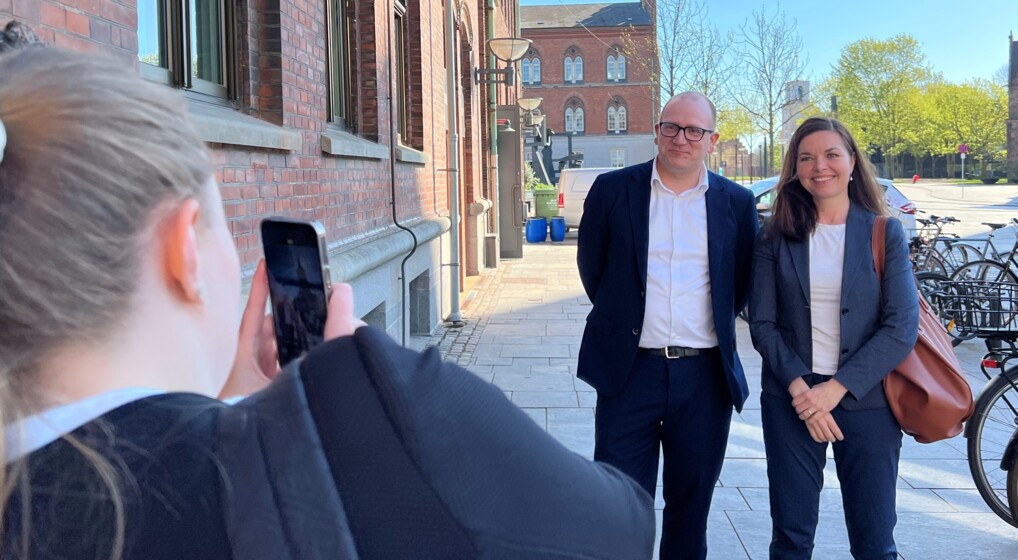 Mads Davidsen og Kirkeminister Louise Chack Elholm